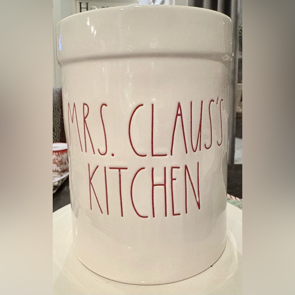 Rae Dunn Mrs. Clausโs Kitchen Ceramic Crock